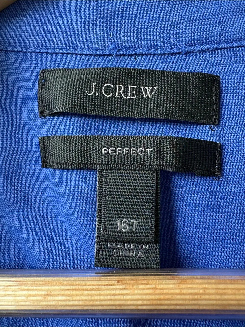 J. Crew Linen Button-Down Shirt in Cobalt Blue
